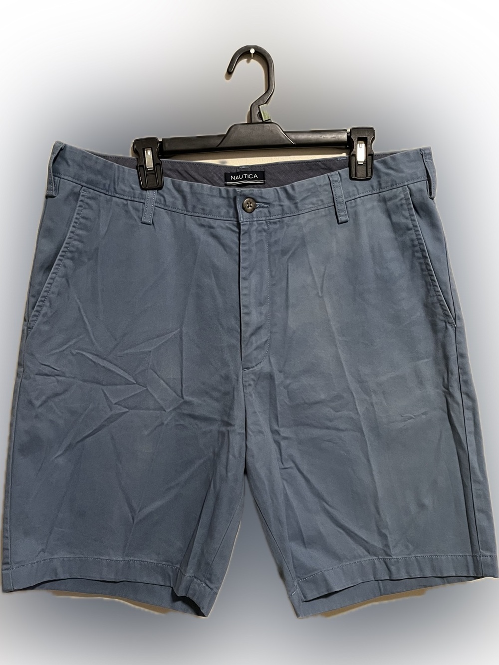 Nautica Slate Blue Men's Cotton Chino Shorts